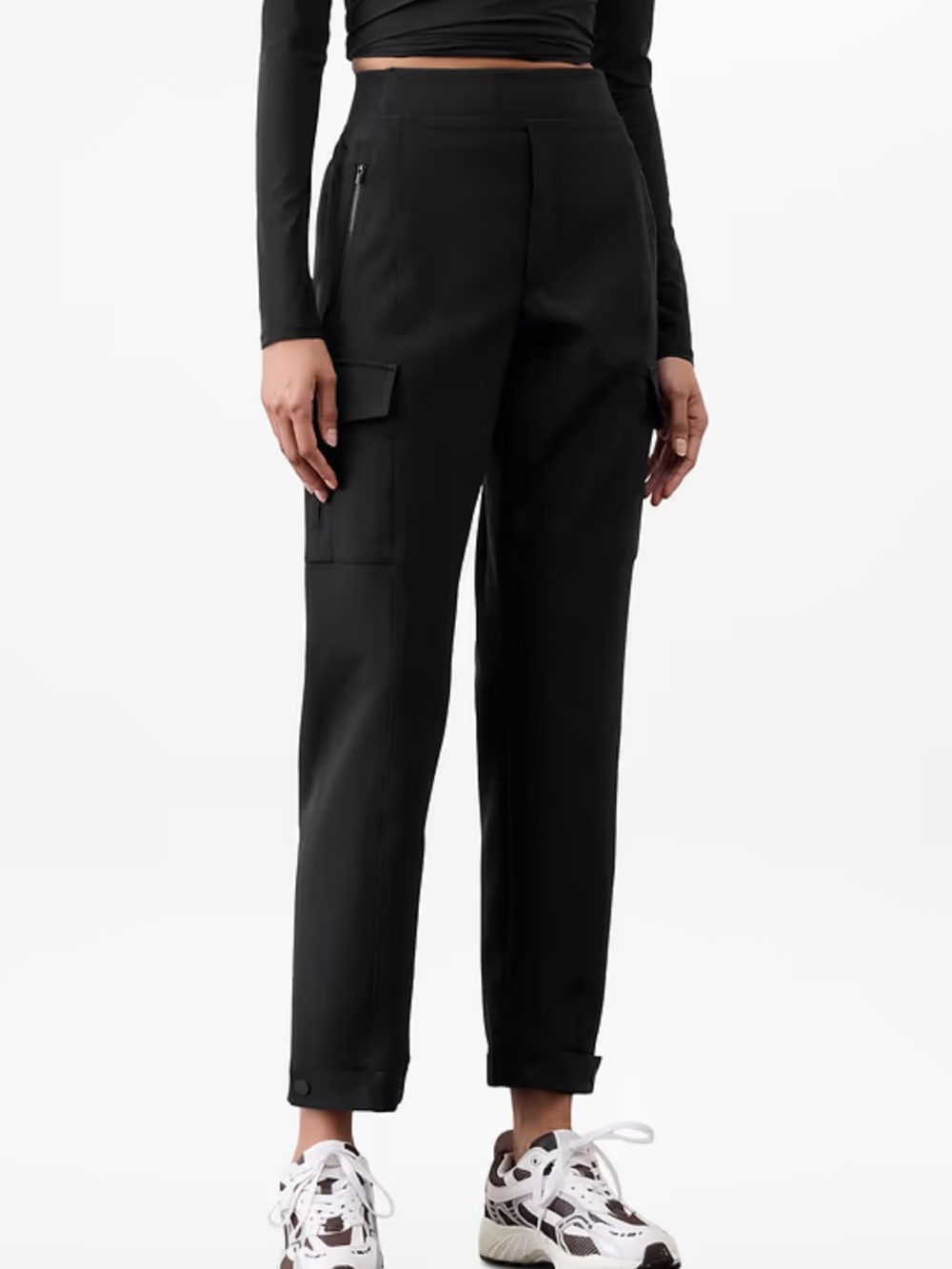 Athleta Endless High Rise Cargo Pant - Women’s 8 Petite in Black